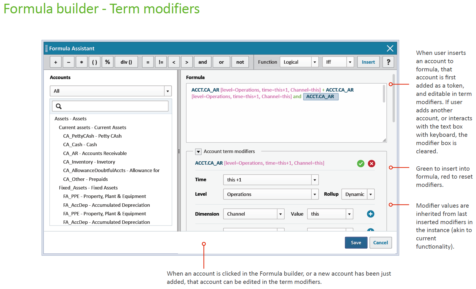 Adaptive formula builder
