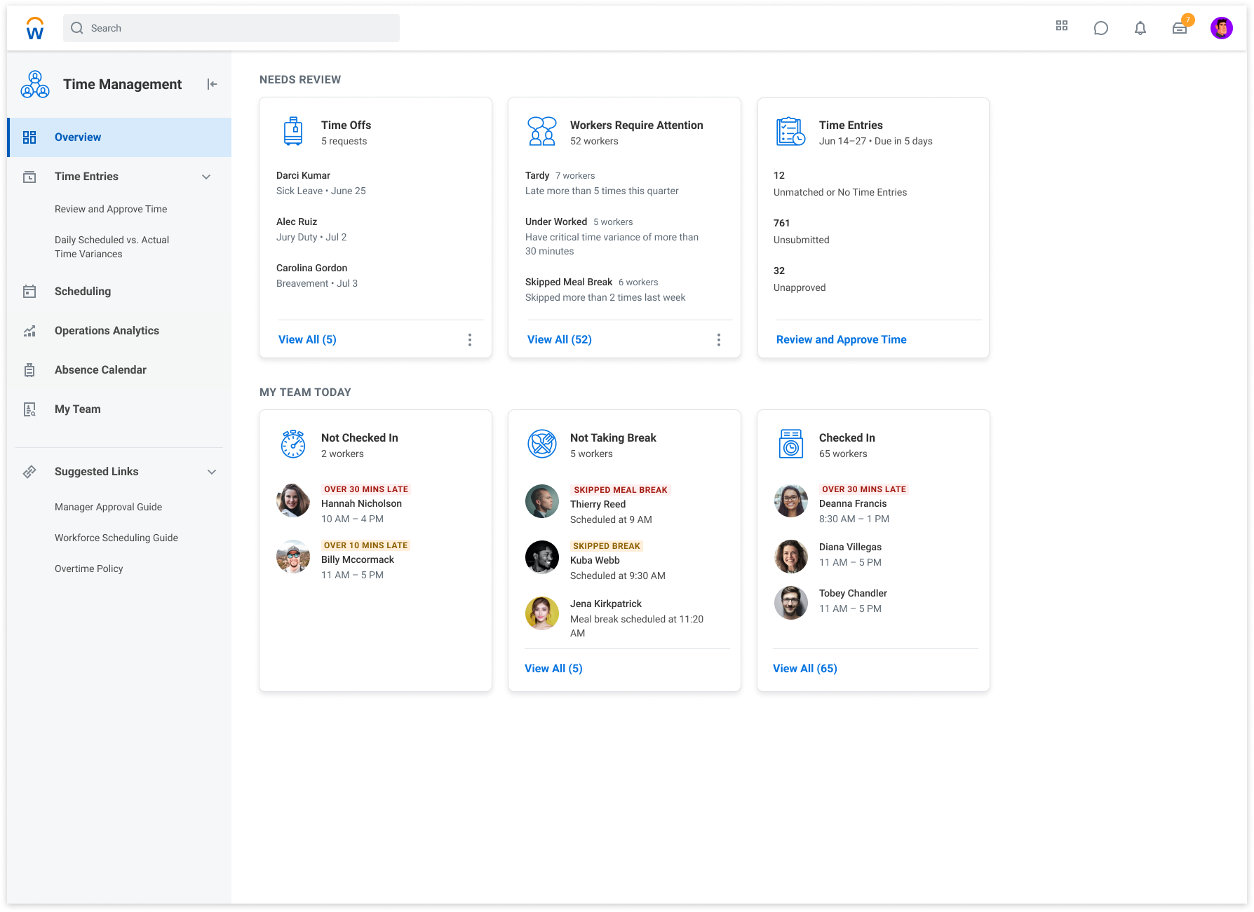 Workday Time Management Hub